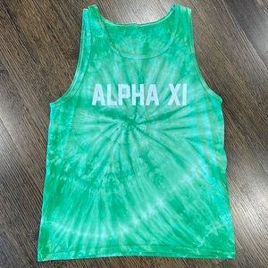 Alpha Xi Delta tie-dye tank top